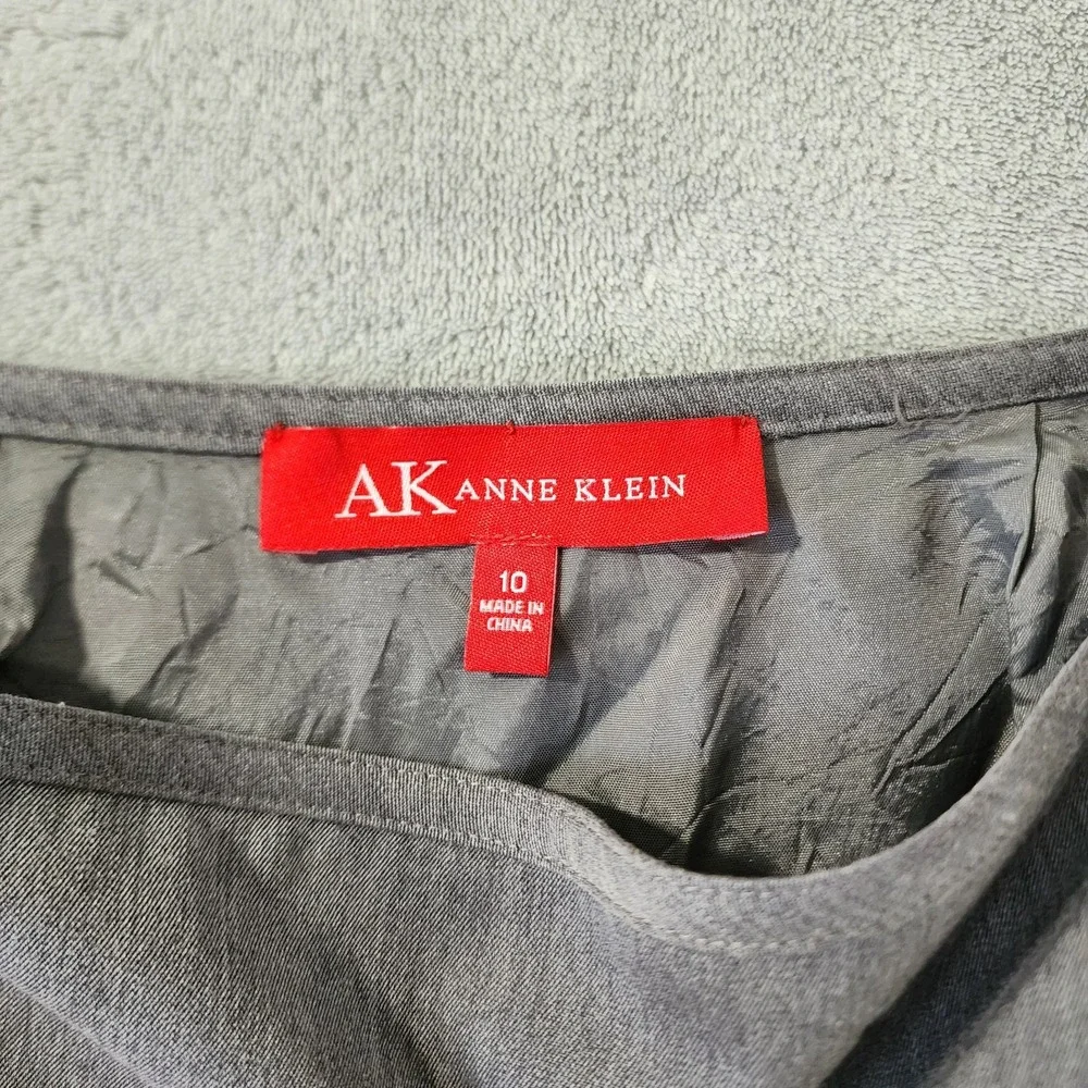 Anne Kline  Pencil Skirt Women's Size‎ 10 Gray Classic Business Casual Side Zip